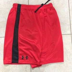 Red Under Armour shorts